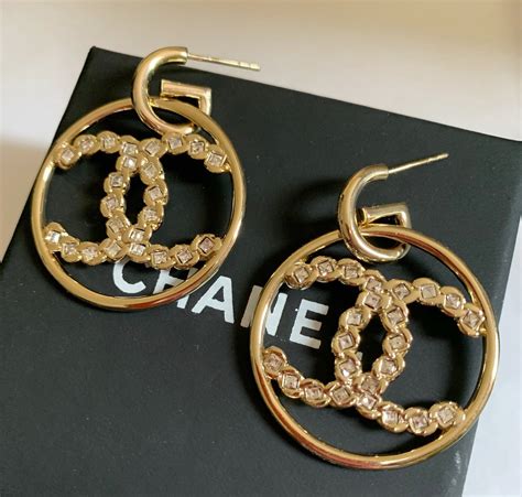 chanel earrings hoops|square hoop earrings for women.